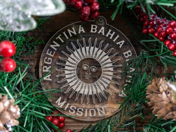 LDS Argentina Bahia Blanca Mission Christmas Ornament with Christmas Decorations