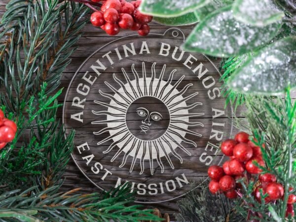 LDS Argentina Buenos Aires East Mission Christmas Ornament with Christmas Decorations
