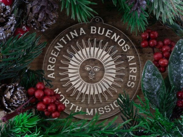 LDS Argentina Buenos Aires North Mission Christmas Ornament with Christmas Decorations
