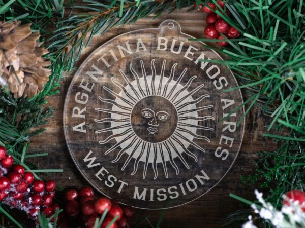 LDS Argentina Buenos Aires West Mission Christmas Ornament with Christmas Decorations