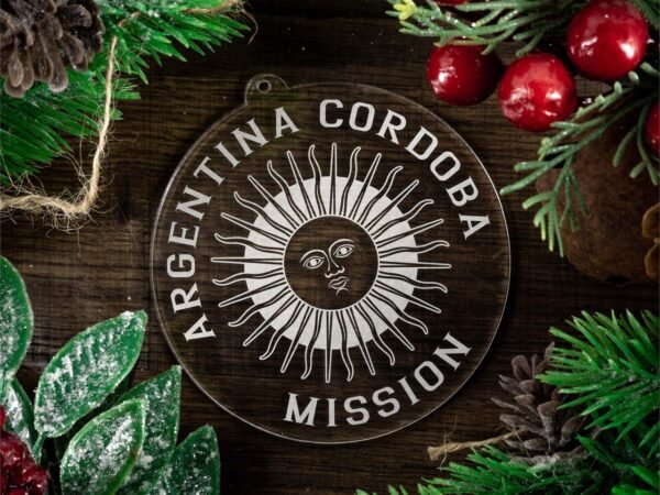 LDS Argentina Cordoba Mission Christmas Ornament with Christmas Decorations