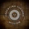 LDS Argentina Cordoba Mission Christmas Ornament laying on a Wooden Background