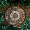 LDS Argentina Resistencia Mission Christmas Ornament surrounded by a Simple Reef