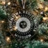 LDS Argentina Resistencia Mission Christmas Ornament hanging on a Tree