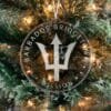 LDS Barbados Bridgetown Mission Christmas Ornament hanging on a Tree