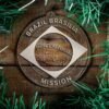 LDS Brazil Brasilia Mission Christmas Ornament surrounded by a Simple Reef