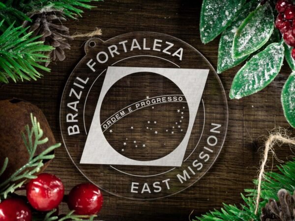 LDS Brazil Fortaleza East Mission Christmas Ornament with Christmas Decorations