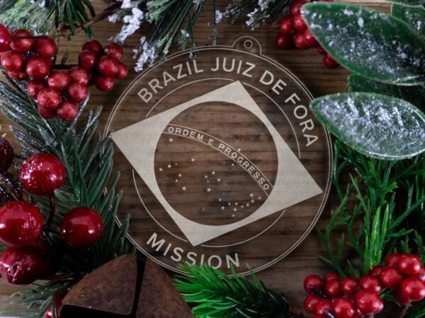 LDS Brazil Juiz de Fora Mission Christmas Ornament with Christmas Decorations