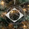 LDS Brazil Juiz de Fora Mission Christmas Ornament hanging on a Tree