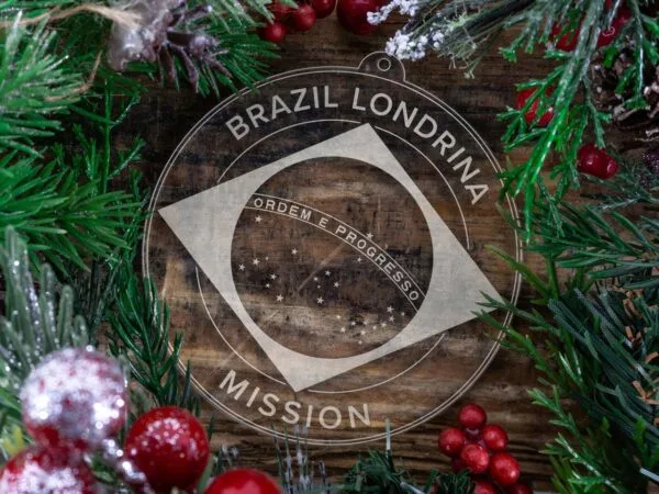 LDS Brazil Londrina Mission Christmas Ornament with Christmas Decorations