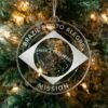 LDS Brazil Porto Alegre Mission Christmas Ornament hanging on a Tree