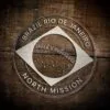 LDS Brazil Rio de Janeiro North Mission Christmas Ornament laying on a Wooden Background
