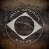 LDS Brazil Santa Maria Mission Christmas Ornament laying on a Wooden Background
