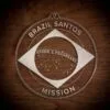 LDS Brazil Santos Mission Christmas Ornament laying on a Wooden Background