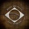 LDS Brazil Sao Paulo East Mission Christmas Ornament laying on a Wooden Background