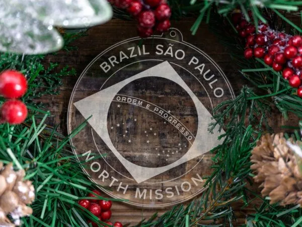 LDS Brazil Sao Paulo North Mission Christmas Ornament with Christmas Decorations