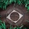 LDS Brazil Sao Paulo North Mission Christmas Ornament surrounded by a Simple Reef