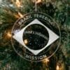 LDS Brazil Teresina Mission Christmas Ornament hanging on a Tree