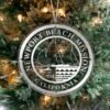 LDS California Newport Beach Mission Christmas Ornament hanging on a Tree