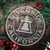 LDS California Riverside Mission Christmas Ornament with Christmas Decorations