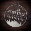 LDS California Roseville Mission Christmas Ornament laying on a Wooden Background