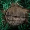 LDS California San Diego Mission Christmas Ornament surrounded by a Simple Reef