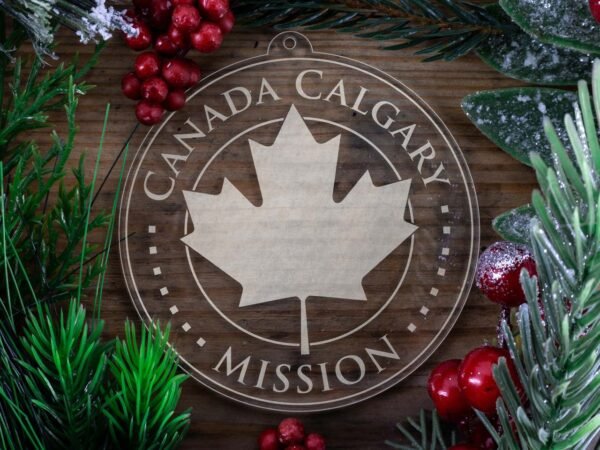 LDS Canada Calgary Mission Christmas Ornament with Christmas Decorations