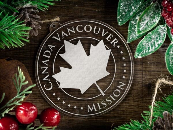 LDS Canada Vancouver Mission Christmas Ornament with Christmas Decorations