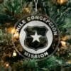 LDS Chile Concepcion Mission Christmas Ornament hanging on a Tree