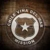 LDS Chile Vina del Mar Mission Christmas Ornament laying on a Wooden Background