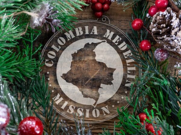 LDS Colombia Medellin Mission Christmas Ornament with Christmas Decorations