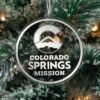 LDS Colorado Colorado Springs Mission Christmas Ornament hanging on a Tree