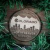 LDS Colorado Denver North Mission Christmas Ornament surrounded by a Simple Reef