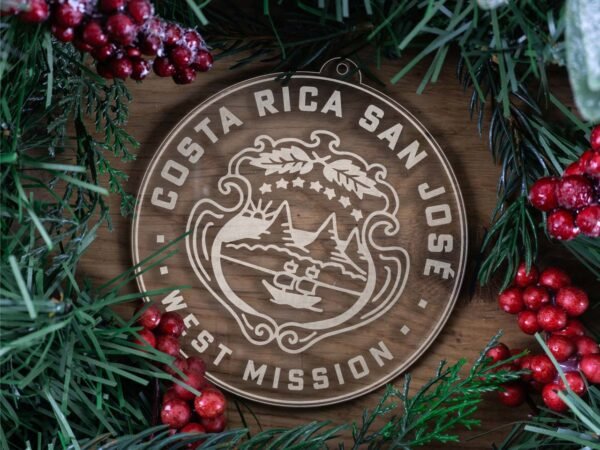 LDS Costa Rica San José West Mission Christmas Ornament with Christmas Decorations