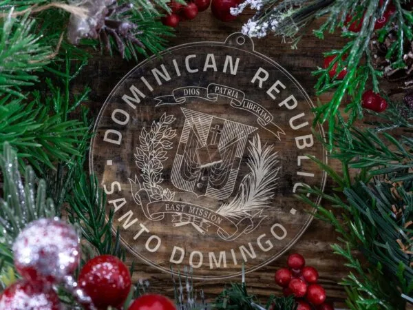 LDS Dominican Republic Santo Domingo East Mission Christmas Ornament with Christmas Decorations