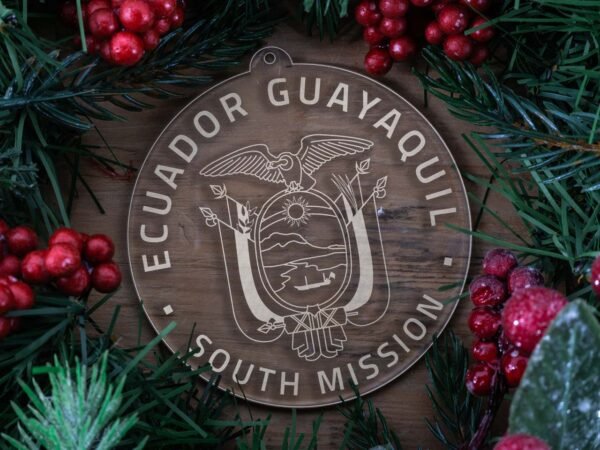 LDS Ecuador Guayaquil South Mission Christmas Ornament with Christmas Decorations