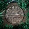 LDS Florida Tallahassee Mission Christmas Ornament surrounded by a Simple Reef
