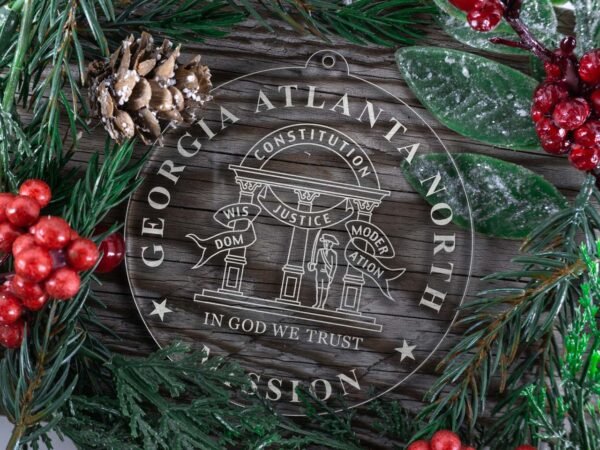 LDS Georgia Atlanta North Mission Christmas Ornament with Christmas Decorations
