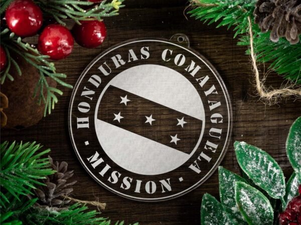 LDS Honduras Comayaguela Mission Christmas Ornament with Christmas Decorations