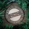 LDS Honduras San Pedro Sula East Mission Christmas Ornament surrounded by a Simple Reef