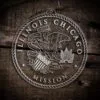 LDS Illinois Chicago Mission Christmas Ornament laying on a Wooden Background