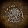 LDS Mexico Cancun Mission Christmas Ornament laying on a Wooden Background