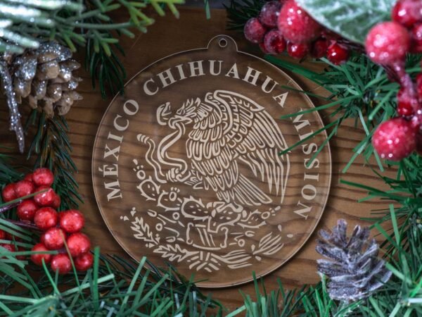 LDS Mexico Chihuahua Mission Christmas Ornament with Christmas Decorations