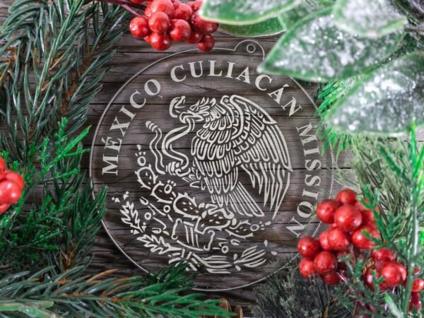 LDS Mexico Culiacan Mission Christmas Ornament with Christmas Decorations
