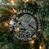 LDS Mexico Merida Mission Christmas Ornament hanging on a Tree