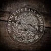 LDS Mexico Mexico City East Mission Christmas Ornament laying on a Wooden Background