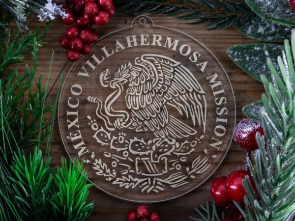 LDS Mexico Villahermosa Mission Christmas Ornament with Christmas Decorations