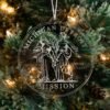 LDS Michigan Detroit Mission Christmas Ornament hanging on a Tree