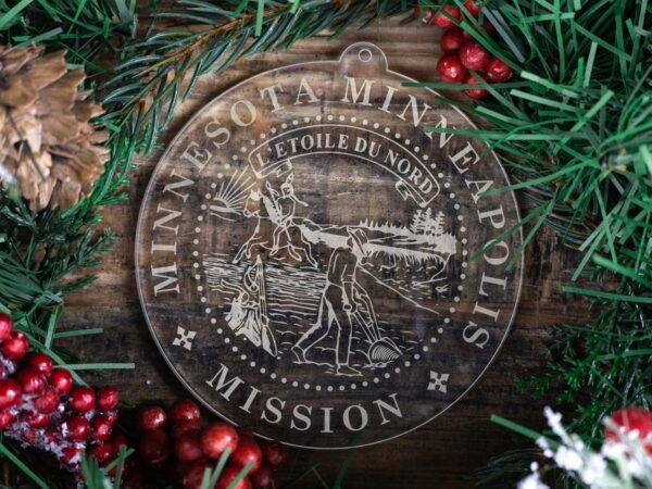 LDS Minnesota Minneapolis Mission Christmas Ornament with Christmas Decorations