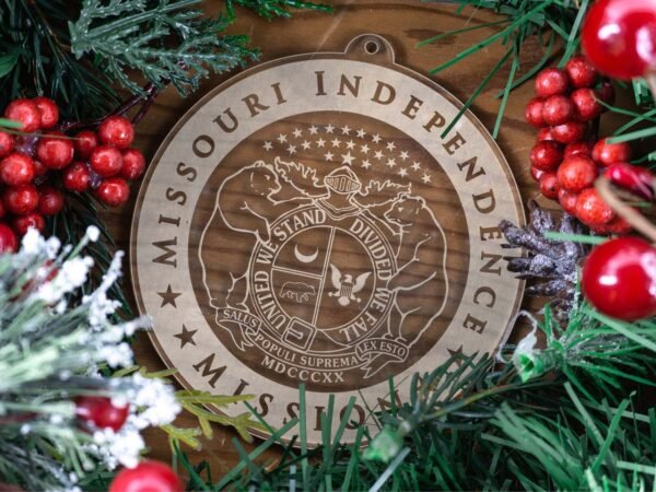 LDS Missouri Independence Mission Christmas Ornament with Christmas Decorations